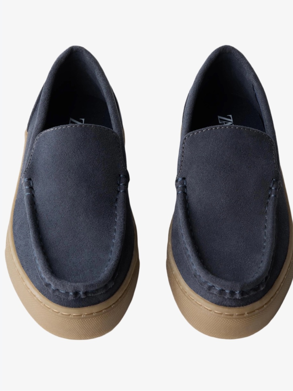 ZARA Kids Boys Blue Loafers Slip-On Shoes Size 5.5